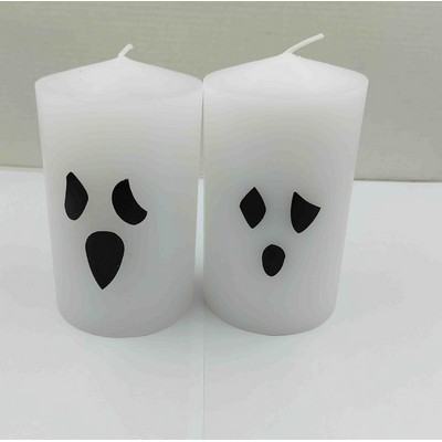 Halloween Ghost Face Candle