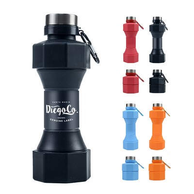 22oz BPA-Free Silicone Collapsible Water Bottle