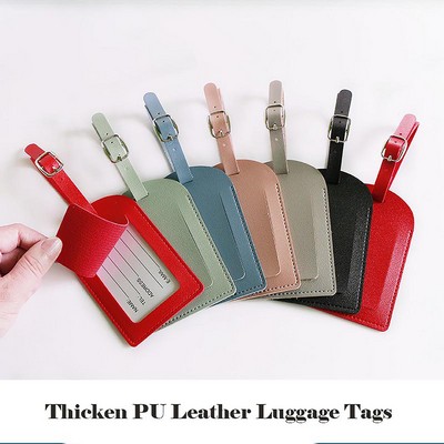 Pu Leather Luggage Bag Case Tags Privacy Luggage Labels