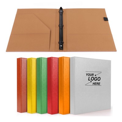 PU Leather Round Ring Binder