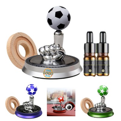 Solar Powered Car Cyclone Football Aromatherapy Ornament