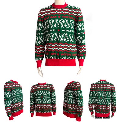 Round Neck Christmas Style Sweater