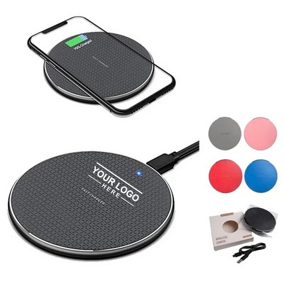 Stock Qi 15W Fast Wireless Charger Desk with LED Indicator