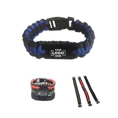 Survival Paracord Bracelet with Metal Tag