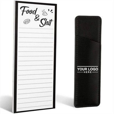 Magnet Refrigerator Notepad with Fridge Pen Holder