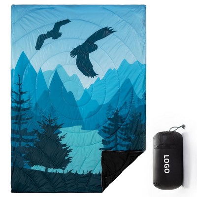 76" x 54" Lightweight Puffy Warm Camping Blanket