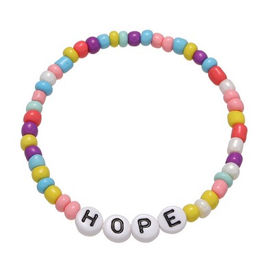 Custom HOPE Beaded Bracelets Beads Size 6 MM Dia. #12