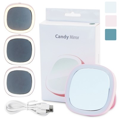 Compact LED Lighted Candy Mirror