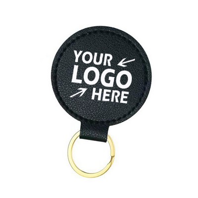 Round Circles Soft Leather Tag