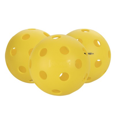 Escalade Sports Onix - Fuse Indoor Pickleball Balls 3-Pack - Yellow