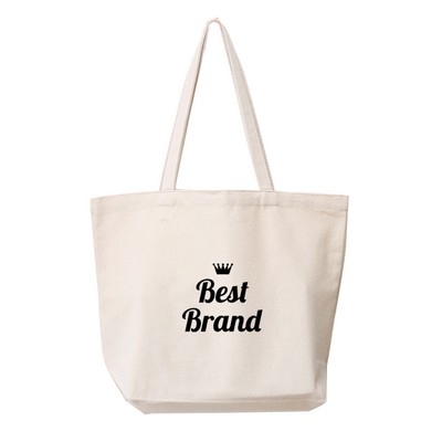 Solid Customizable Canvas Tote Bag