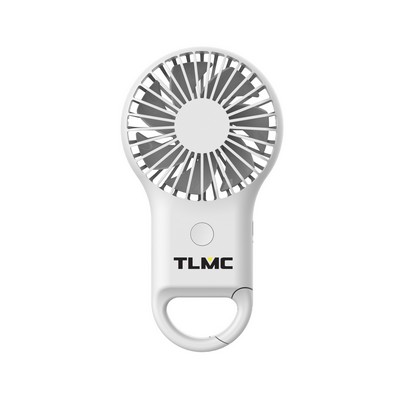 Rechargeable Handheld Fan With Carabiner