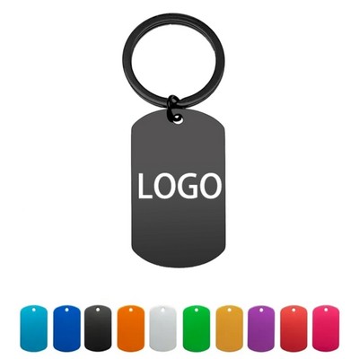 Laser Etched Full-Color Epoxy Dome Keychain Tag