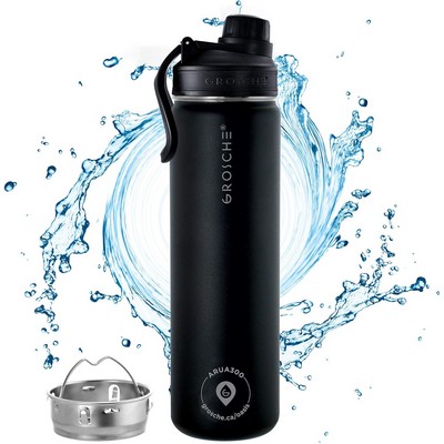 OASIS Infuser Water Bottle - Midnight Black - 650ml 22 fl oz