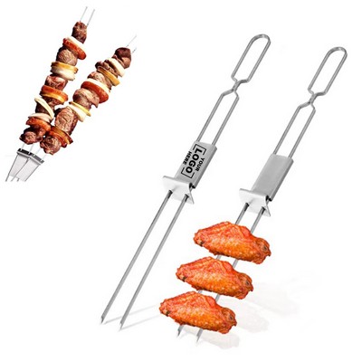 Double Prong BBQ Grilling Skewers