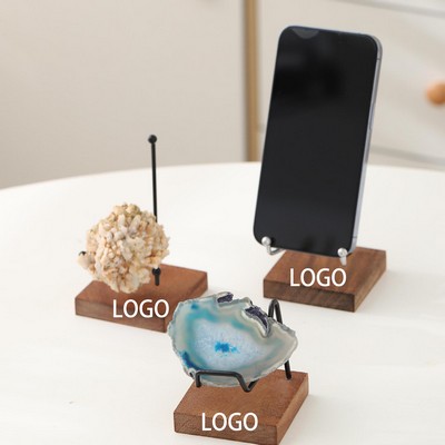 Multi-Functional Display Stand with Natural Stone Base