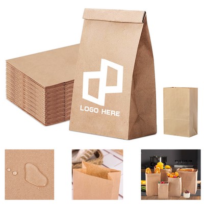 7.87X4.92X11.81Inch Thicken Grease Proofing Kraft Paper Bag