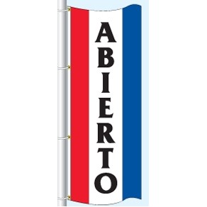 Single Faced Stock Message Free Flying Drape Flag (Abierto)