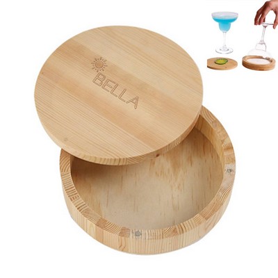 Wood Bamboo salt cup sugar box