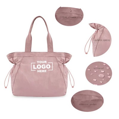 Collapsible Nylon Tote with Zipper