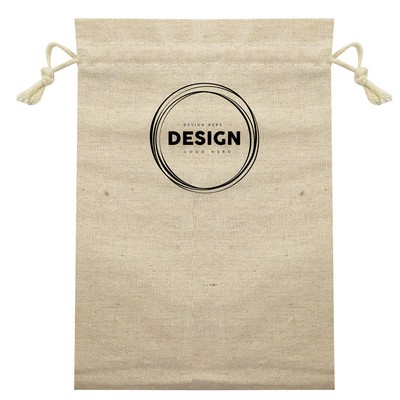 Custom Flat Top Linen Cloth Drawstring Bags