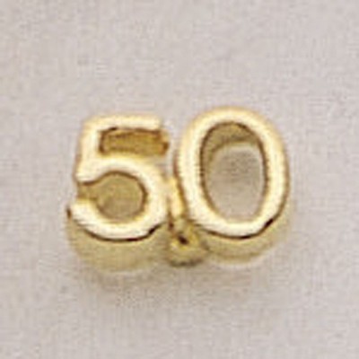 50 (numeral) Marken Design Cast Lapel Pin (3/8")