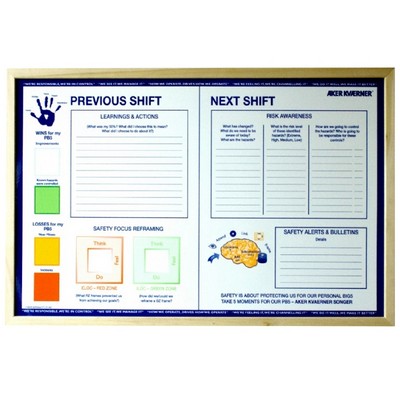 Wood Framed Melamine Dry Erase Board (24"x36")