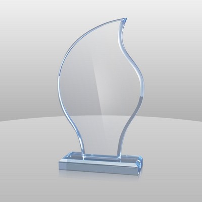 Blue Flame Shape Award (7 3/4"x5"x2")