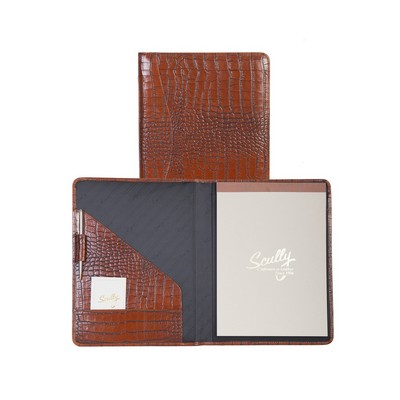 Embossed Leather Letter Size Padfolio