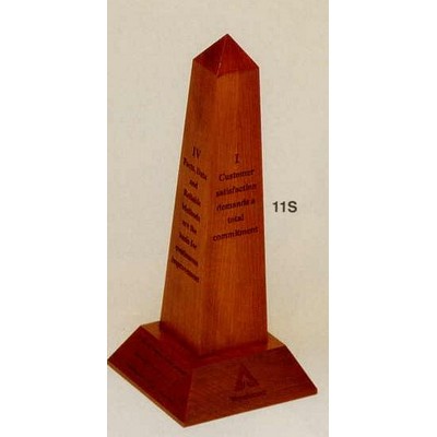 5"x5"x12" Walnut Obelisk Standing Award (11s)