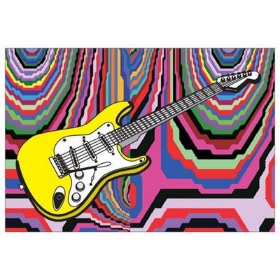 Electric Guitar Rectangle Metal Photo Magnet (2"x3")