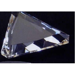 Crystal Gem Cut Triangular Paper Weight (5/8"x2 3/4"x3 1/8")