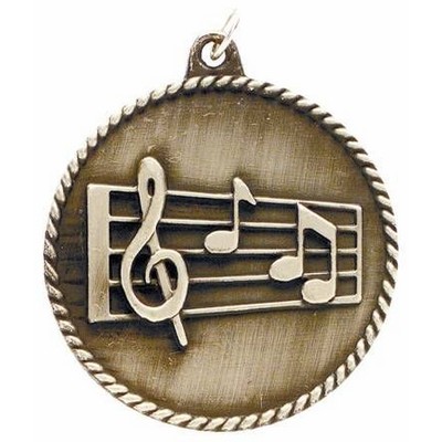 Medals, "Music" - 2" High Relief