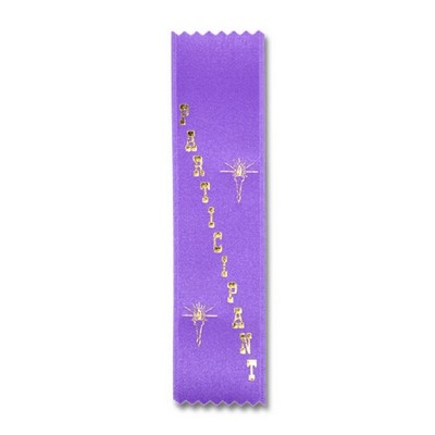 2"x8" Participant Stock Lapel Award Ribbon