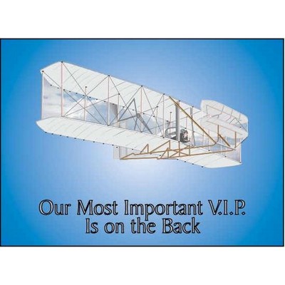 White Bi-Plane Rectangle Photo Hand Mirror (2½"x3½")