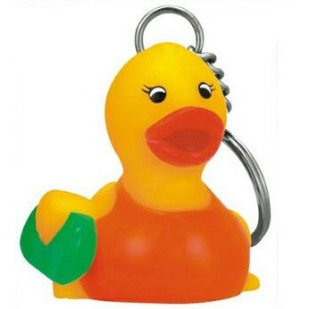 Rubber Surfing Duck Key Chain©