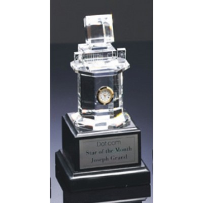 6.5" Crystal Computer Clock Award