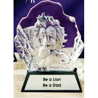 Classic Crystal Lion & Cub Figure Award