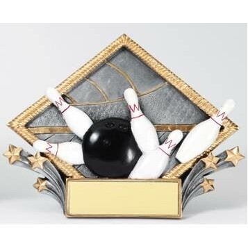 Bowling Diamond Plate Award - 6"