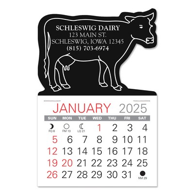 Cow Shape Value Stick Adhesive Calendar