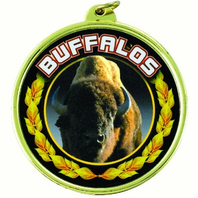 2¼" TM Series Academic Medal w/Buffalo Mascot Mylar Insert