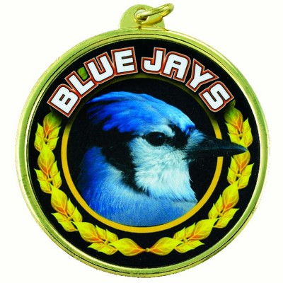 2¼" TM Series Academic Medal w/Blue Jays Mascot Mylar Insert