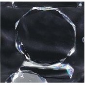 Optic Crystal Beveled Octagon - Large