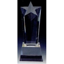 Optic Crystal Faceted Star Award (10"x4"x4")