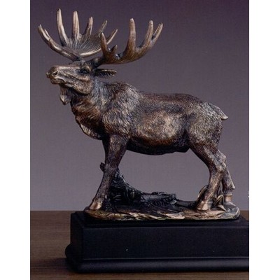 Standing Moose Trophy on Rectangle Base (7"x8")