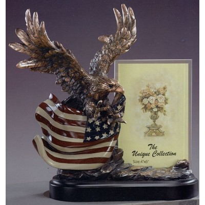 Eagle w/U.S. Flag Picture Frame Award (9"x10")