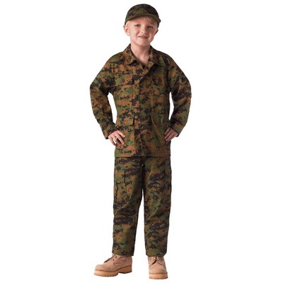 Kids Woodland Digital Camo Battle Dress Uniform Shirt (XXS to XL)