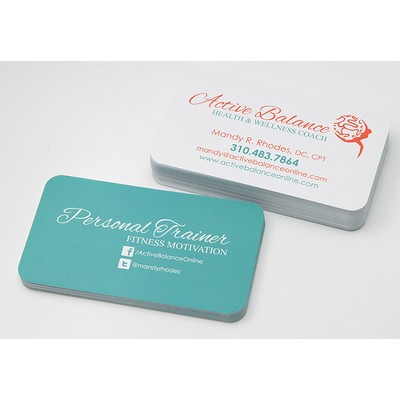 14PT Round Corner UV Business Card