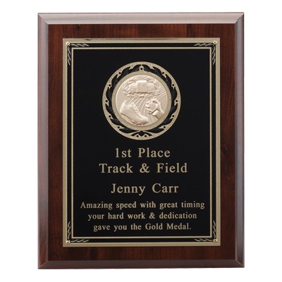 Plaque w/Black & Gold Plate Takes Insert (8"x10")