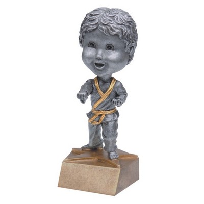 Male Karate Bobble Head (6")